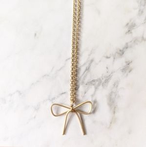 🦄BUY 2 GET 2 FREE! Gold bow fashion necklace